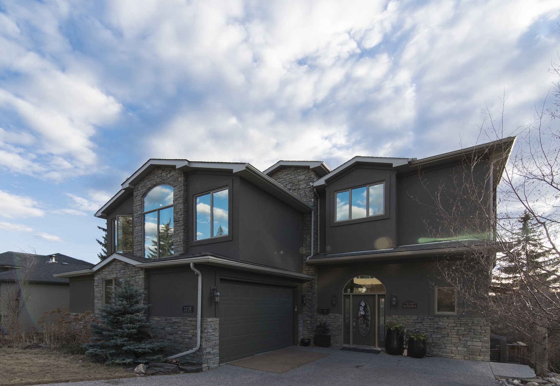 Large renovated home exterior